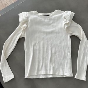 Zara ruffled shoulder top